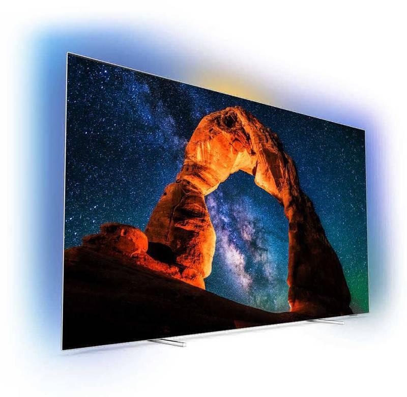 Televize Philips 65OLED803 stříbrná, Televize, Philips, 65OLED803, stříbrná