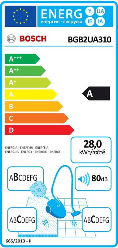 Vysavač podlahový Bosch BGB2UA310 černý, Vysavač, podlahový, Bosch, BGB2UA310, černý