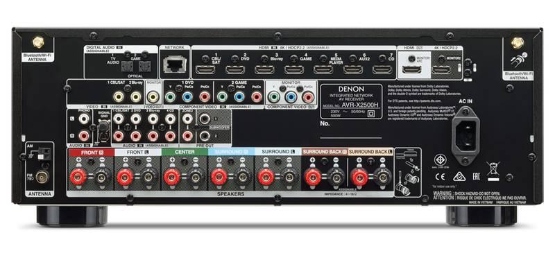 AV Receiver Denon AVR-X2500H černý, AV, Receiver, Denon, AVR-X2500H, černý