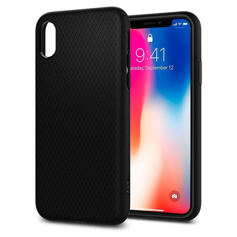 Kryt na mobil Spigen Liquid Air pro Apple iPhone X černý