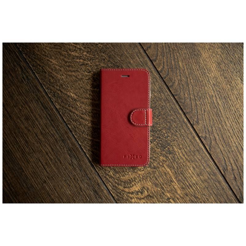 Pouzdro na mobil flipové FIXED FIT pro Apple iPhone 7 8 červené