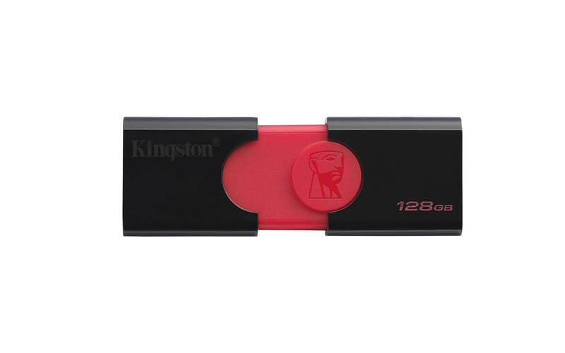 USB Flash Kingston DataTraveler 106 128GB černý červený, USB, Flash, Kingston, DataTraveler, 106, 128GB, černý, červený