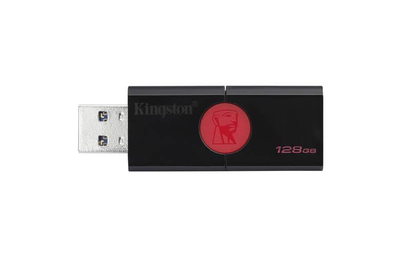 USB Flash Kingston DataTraveler 106 128GB černý červený, USB, Flash, Kingston, DataTraveler, 106, 128GB, černý, červený