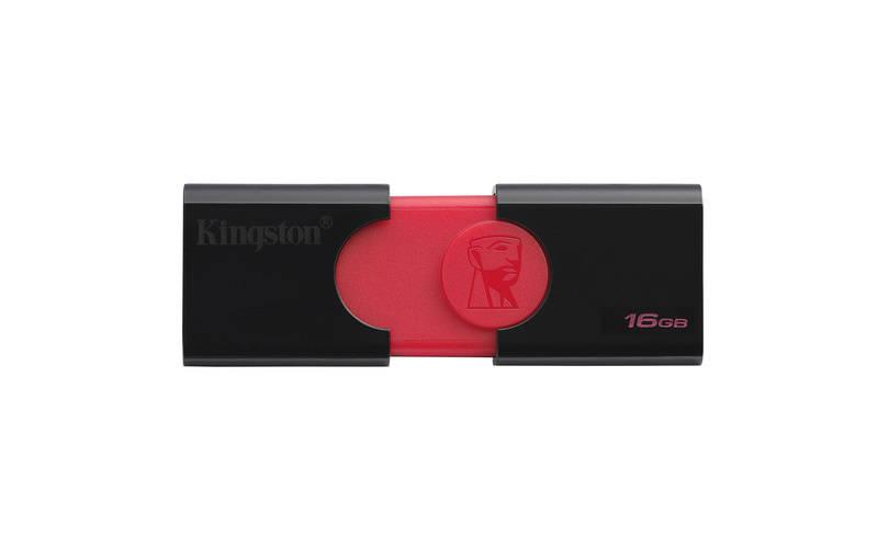 USB Flash Kingston DataTraveler 106 16GB černý červený, USB, Flash, Kingston, DataTraveler, 106, 16GB, černý, červený