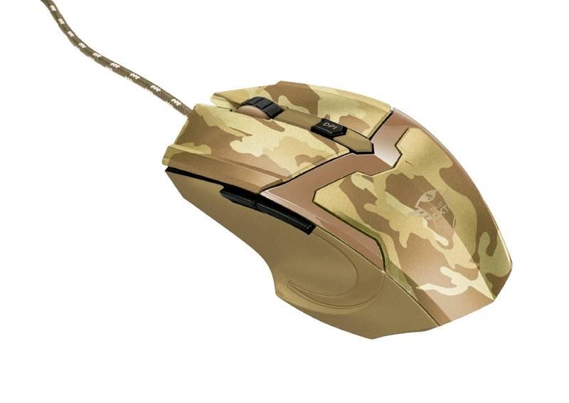 Myš Trust GXT Gaming 101D Gav - Desert camo, Myš, Trust, GXT, Gaming, 101D, Gav, Desert, camo