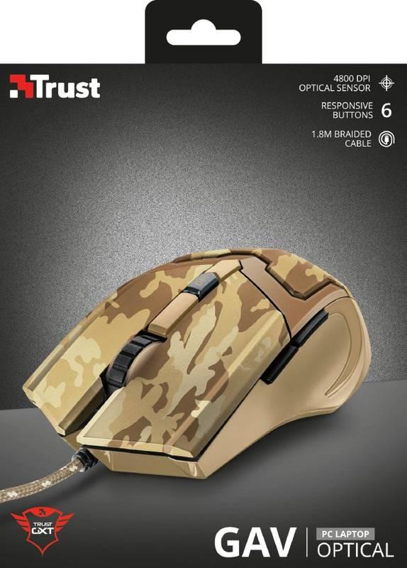 Myš Trust GXT Gaming 101D Gav - Desert camo