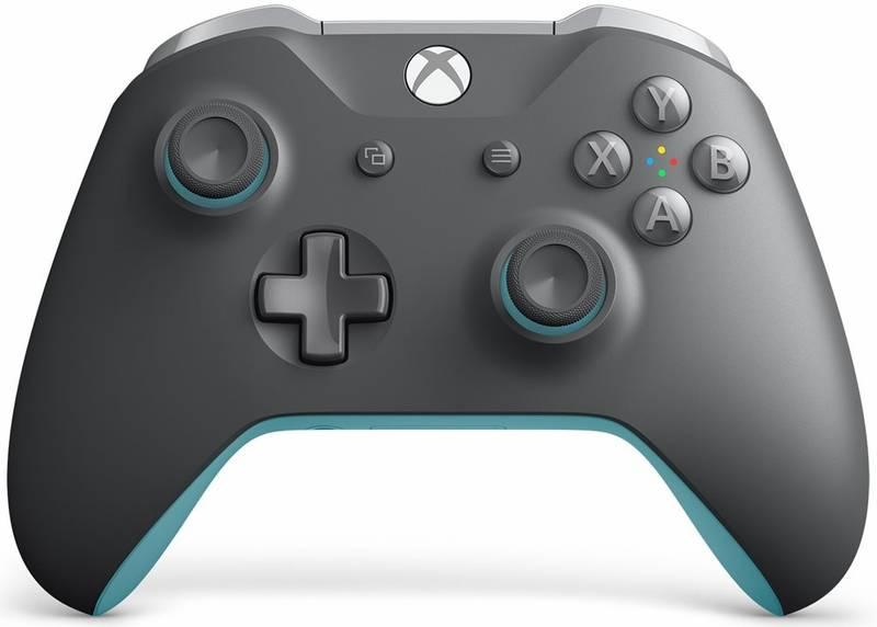 Gamepad Microsoft Xbox One Wireless - grey blue, Gamepad, Microsoft, Xbox, One, Wireless, grey, blue