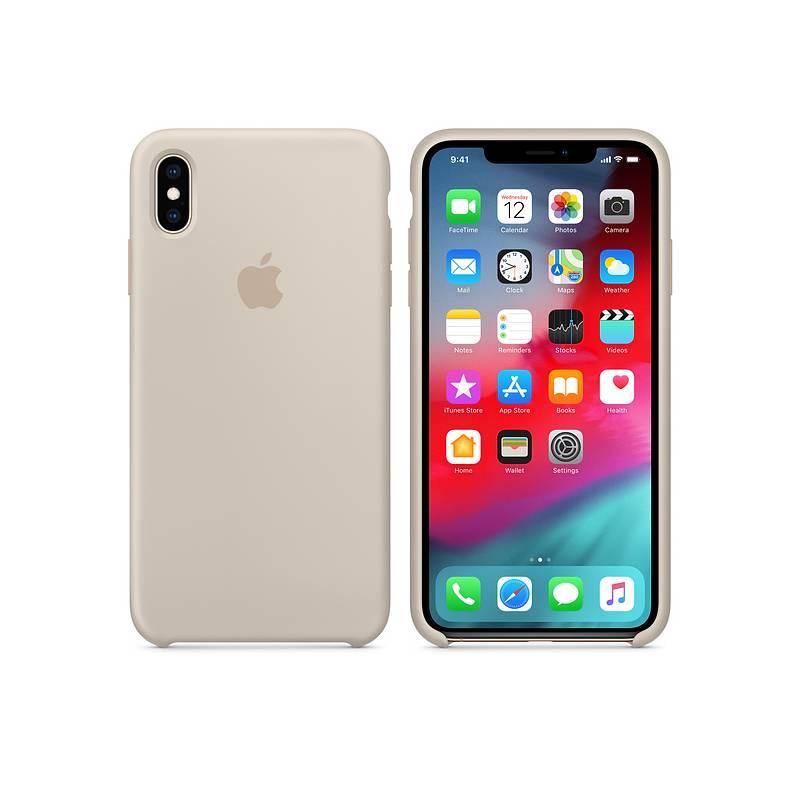 Kryt na mobil Apple Silicone Case pro iPhone Xs Max - kamenně šedý