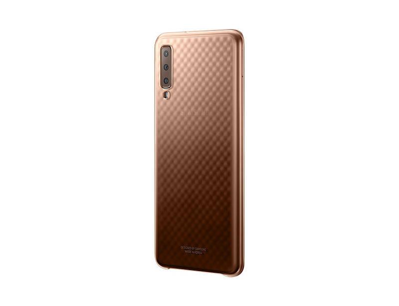 Kryt na mobil Samsung Gradation cover pro A7 zlatý