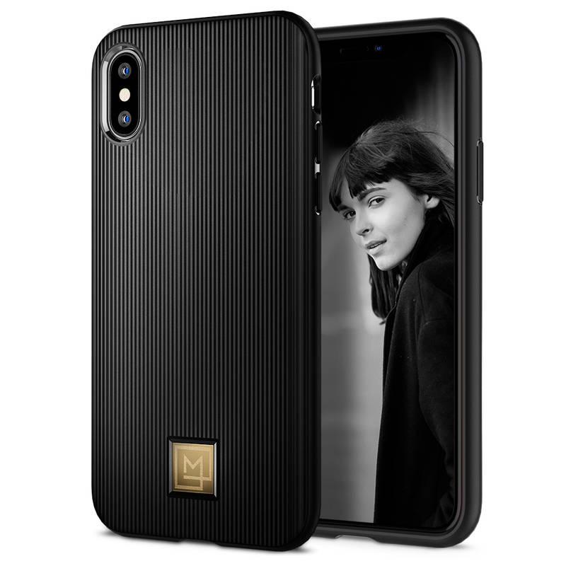 Kryt na mobil Spigen La Manon Classy pro Apple iPhone Xs X černý