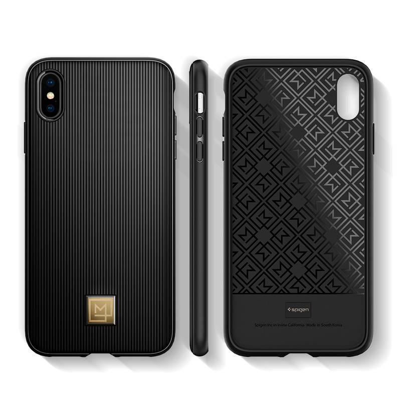 Kryt na mobil Spigen La Manon Classy pro Apple iPhone Xs X černý