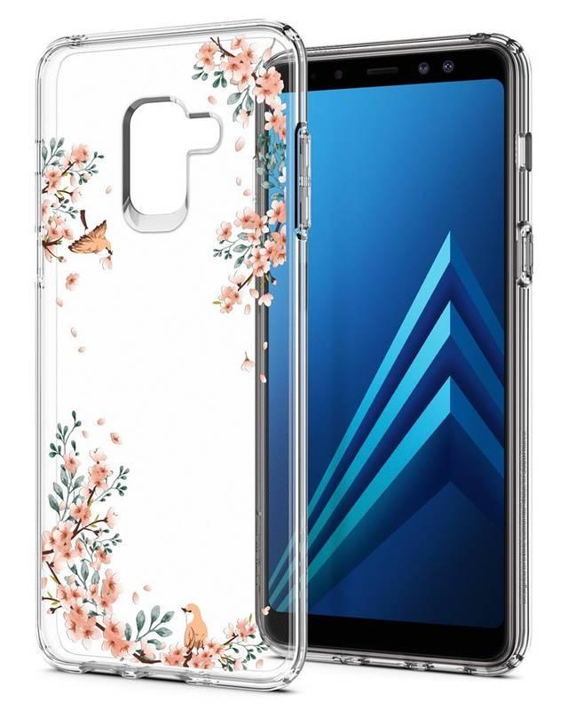 Kryt na mobil Spigen Liquid Crystal Blossom pro Samsung Galaxy A8 - příroda