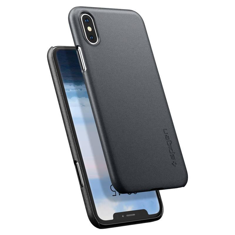 Kryt na mobil Spigen Thin Fit pro Apple iPhone Xs X šedý, Kryt, na, mobil, Spigen, Thin, Fit, pro, Apple, iPhone, Xs, X, šedý