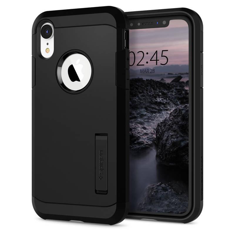 Kryt na mobil Spigen Tough Armor pro Apple iPhone XR černý