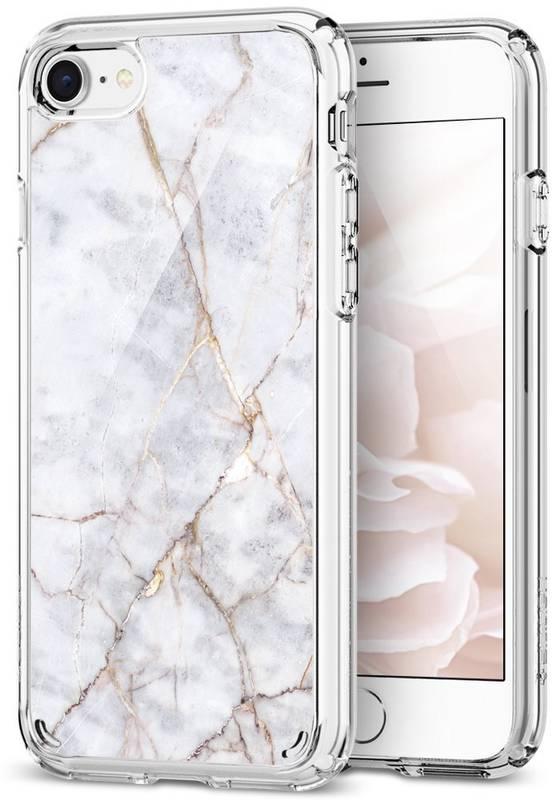 Kryt na mobil Spigen Ultra Hybrid 2 Marble pro Apple iPhone 8 7 bílý