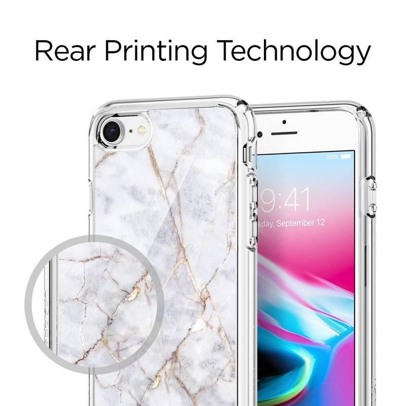 Kryt na mobil Spigen Ultra Hybrid 2 Marble pro Apple iPhone 8 7 bílý