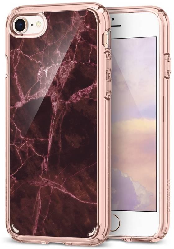 Kryt na mobil Spigen Ultra Hybrid 2 Marble pro Apple iPhone 8 7 červený