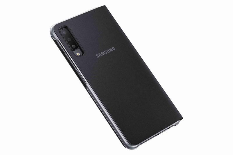 Pouzdro na mobil flipové Samsung Wallet cover pro A7 černé