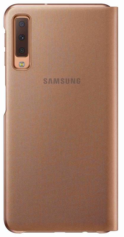 Pouzdro na mobil flipové Samsung Wallet cover pro A7 zlaté, Pouzdro, na, mobil, flipové, Samsung, Wallet, cover, pro, A7, zlaté