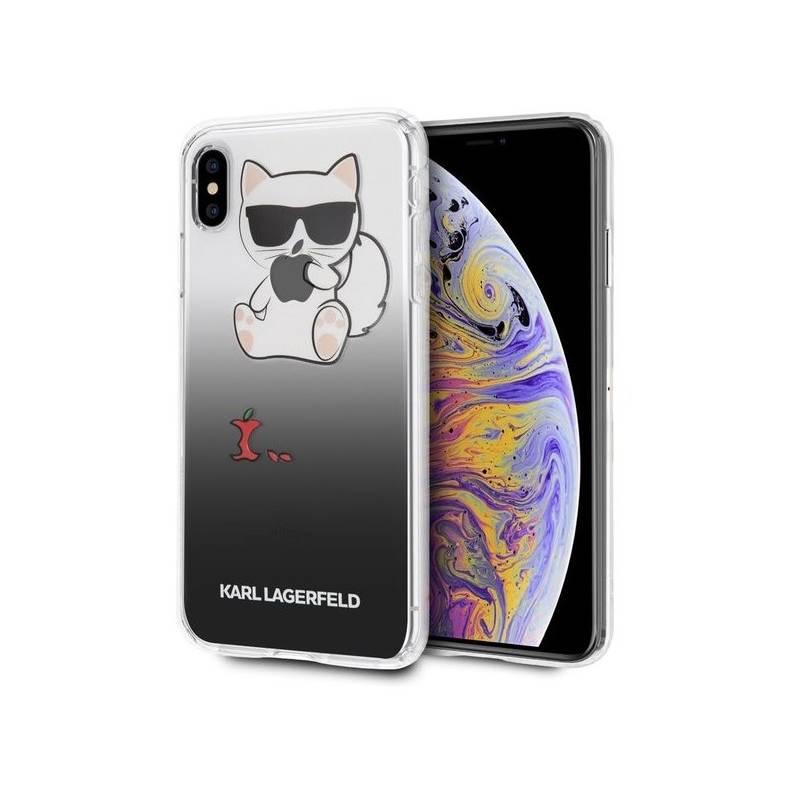 Kryt na mobil Karl Lagerfeld Fun Eaten Apple pro Apple iPhone Xs Max černý