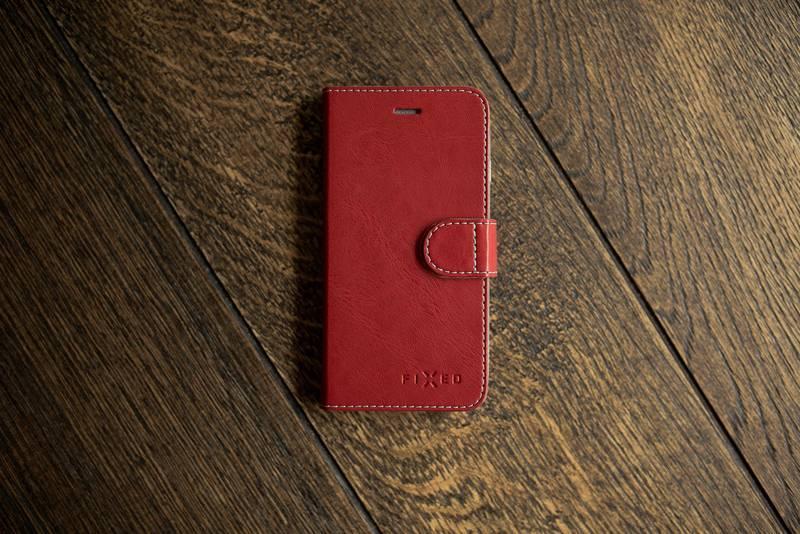 Pouzdro na mobil flipové FIXED FIT pro Xiaomi Redmi 6 červené