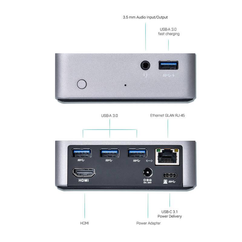 Dokovací stanice i-tec USB-C Metal 4K Power Adapter 100W, Dokovací, stanice, i-tec, USB-C, Metal, 4K, Power, Adapter, 100W