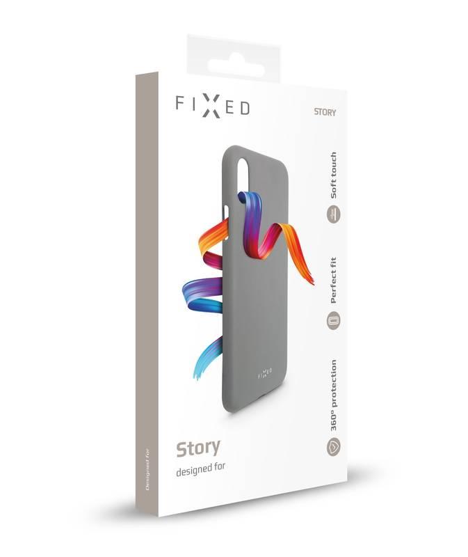 Kryt na mobil FIXED Story pro Huawei P Smart šedý, Kryt, na, mobil, FIXED, Story, pro, Huawei, P, Smart, šedý