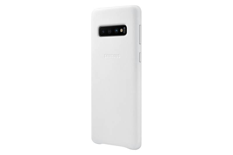 Kryt na mobil Samsung Leather Cover pro Galaxy S10 bílý