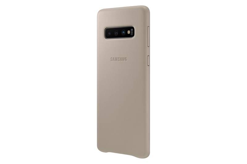 Kryt na mobil Samsung Leather Cover pro Galaxy S10 šedý, Kryt, na, mobil, Samsung, Leather, Cover, pro, Galaxy, S10, šedý