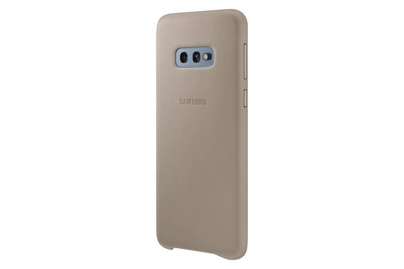 Kryt na mobil Samsung Leather Cover pro Galaxy S10e šedý