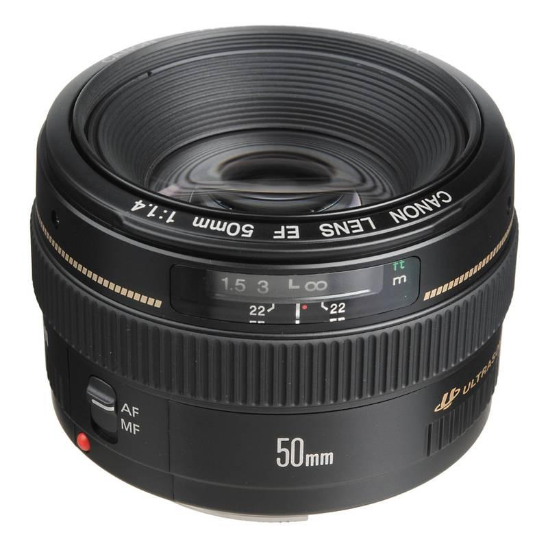 Objektiv Canon EF 50 mm f 1.4 USM černý, Objektiv, Canon, EF, 50, mm, f, 1.4, USM, černý