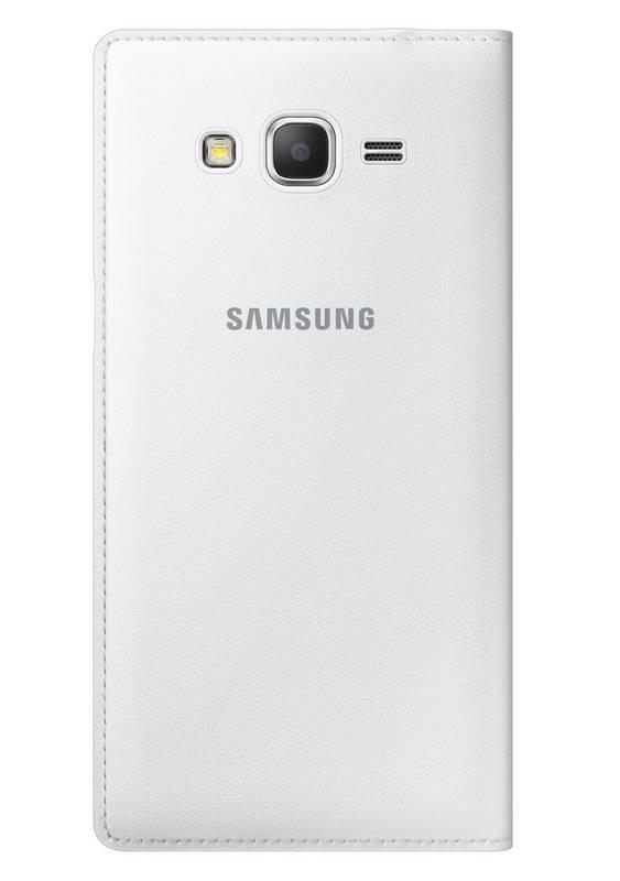 Pouzdro na mobil flipové Samsung s kapsou pro Galaxy Grand Prime bílé