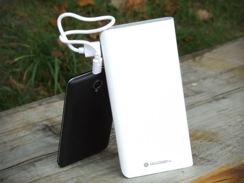 Powerbank GoGEN 20000mAh šedá bílá