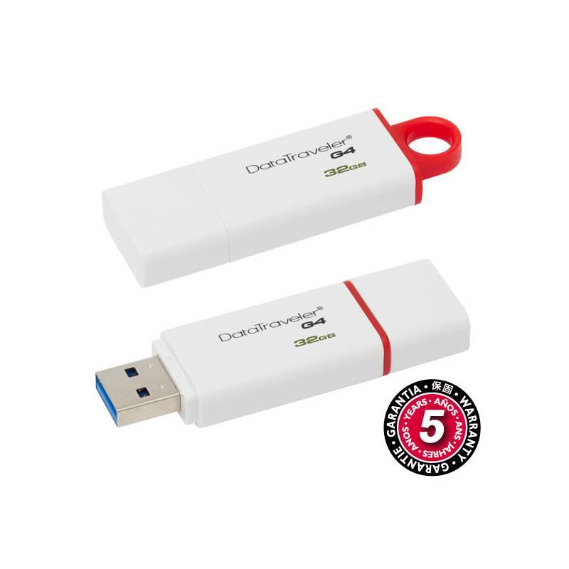 USB Flash Kingston DataTraveler G4 32GB červený, USB, Flash, Kingston, DataTraveler, G4, 32GB, červený