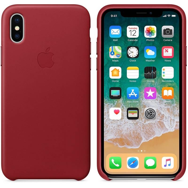 Kryt na mobil Apple Leather Case pro iPhone X RED červený, Kryt, na, mobil, Apple, Leather, Case, pro, iPhone, X, RED, červený