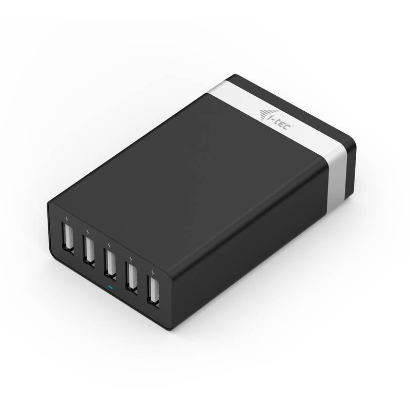 Nabíječka do sítě i-tec Smart Charger, 5x USB, 2,4A černá, Nabíječka, do, sítě, i-tec, Smart, Charger, 5x, USB, 2,4A, černá