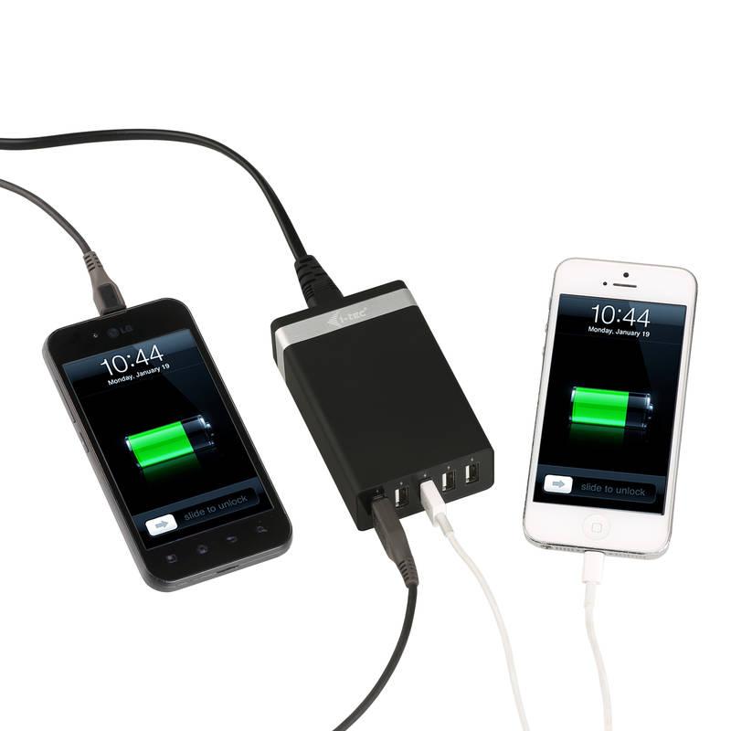 Nabíječka do sítě i-tec Smart Charger, 5x USB, 2,4A černá, Nabíječka, do, sítě, i-tec, Smart, Charger, 5x, USB, 2,4A, černá