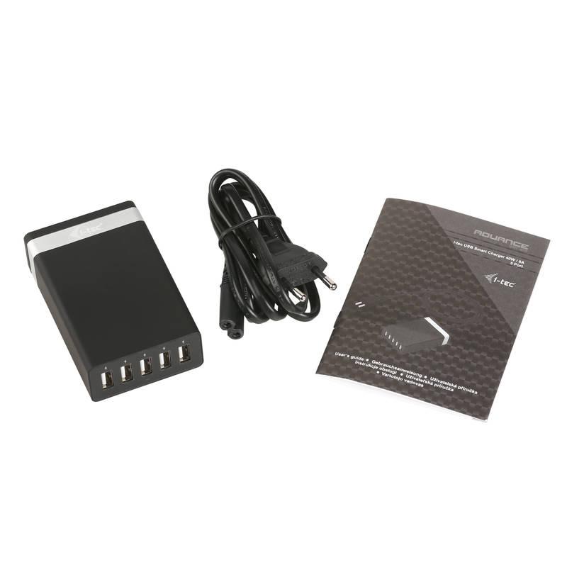 Nabíječka do sítě i-tec Smart Charger, 5x USB, 2,4A černá, Nabíječka, do, sítě, i-tec, Smart, Charger, 5x, USB, 2,4A, černá