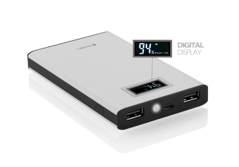 Powerbank GoGEN 8000mAh, display černá bílá