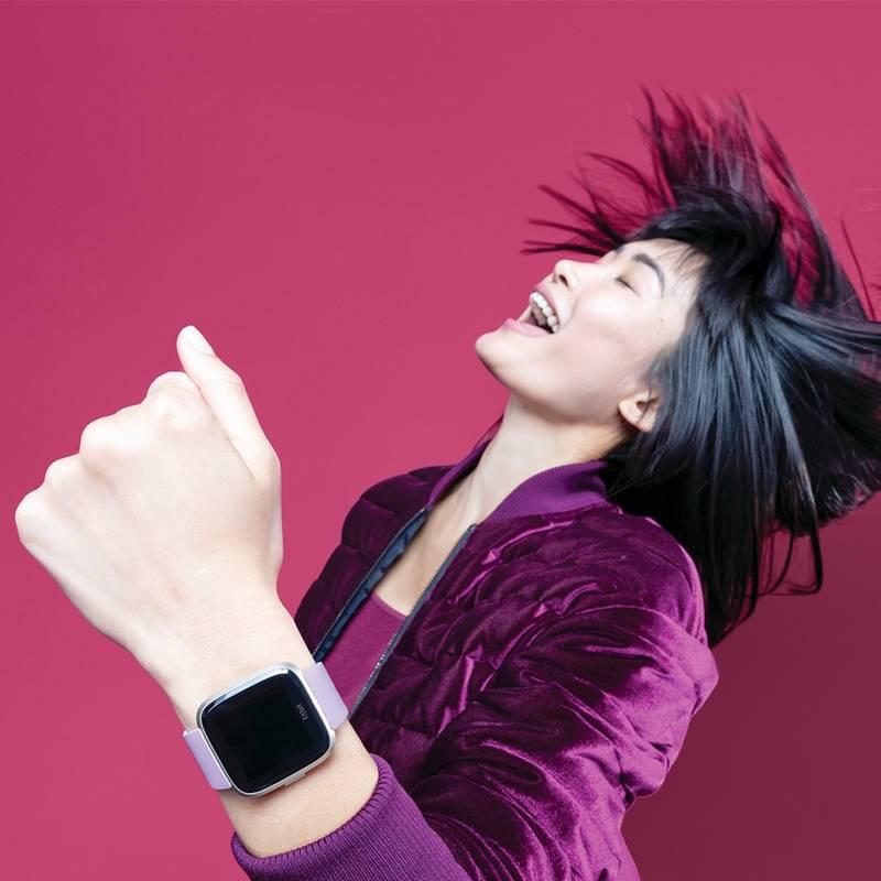 Chytré hodinky Fitbit Versa Lite - Lilac Band Silver case, Chytré, hodinky, Fitbit, Versa, Lite, Lilac, Band, Silver, case