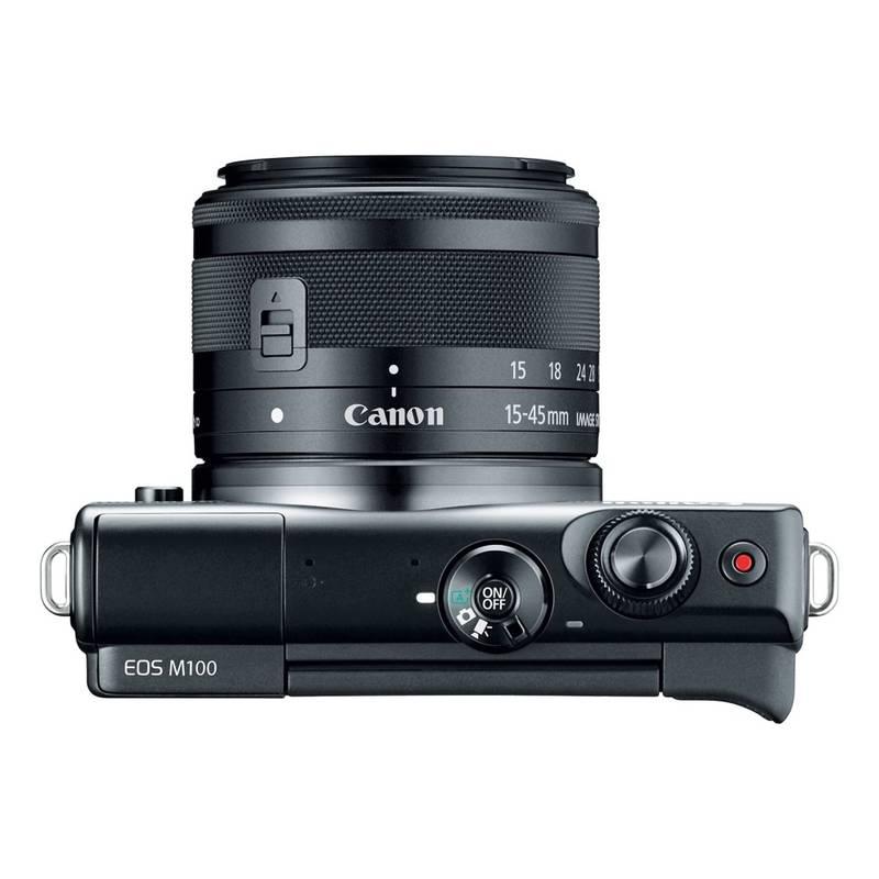 Digitální fotoaparát Canon EOS M100 EF-M 15-45 IS STM EF-M 55-200 IS STM černý, Digitální, fotoaparát, Canon, EOS, M100, EF-M, 15-45, IS, STM, EF-M, 55-200, IS, STM, černý