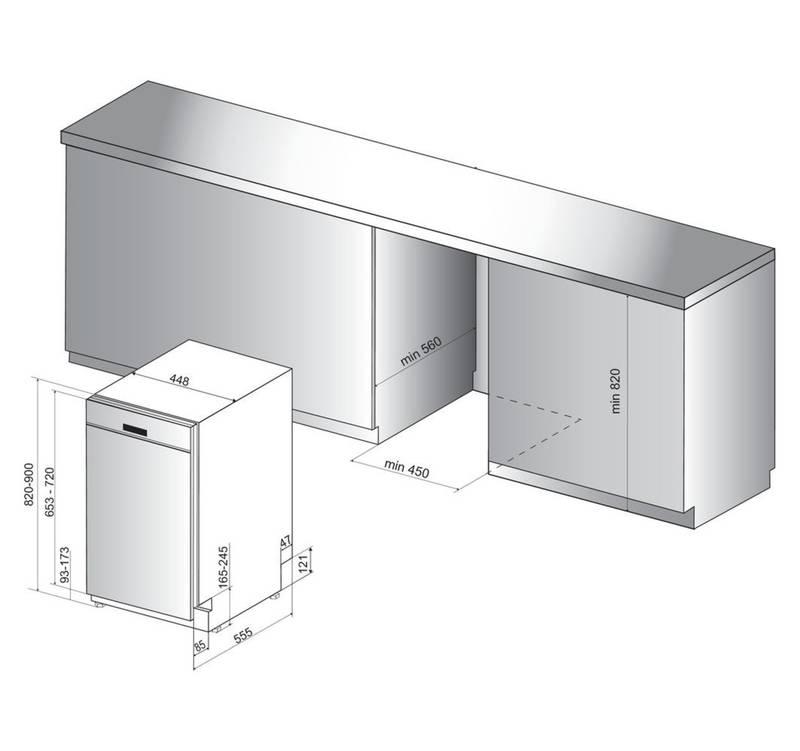 Myčka nádobí Whirlpool WSBO 3O34 PF X, Myčka, nádobí, Whirlpool, WSBO, 3O34, PF, X