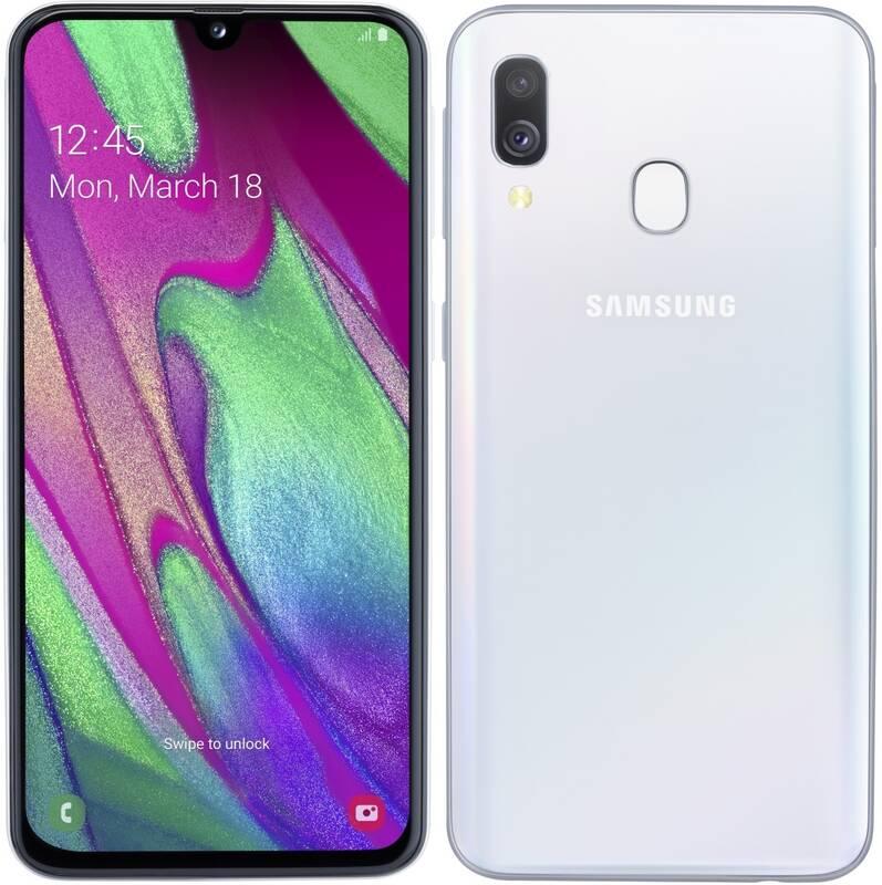 Mobilní telefon Samsung Galaxy A40 Dual SIM bílý, Mobilní, telefon, Samsung, Galaxy, A40, Dual, SIM, bílý