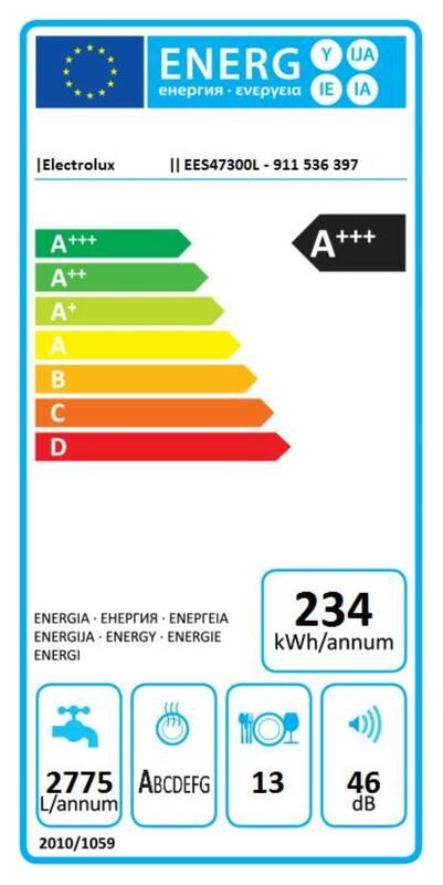 Myčka nádobí Electrolux EES47300L, Myčka, nádobí, Electrolux, EES47300L