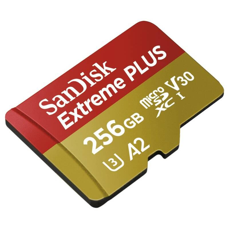 Paměťová karta Sandisk Micro SDXC Extreme Plus 256GB A2 C10 V30 UHS-I adapter