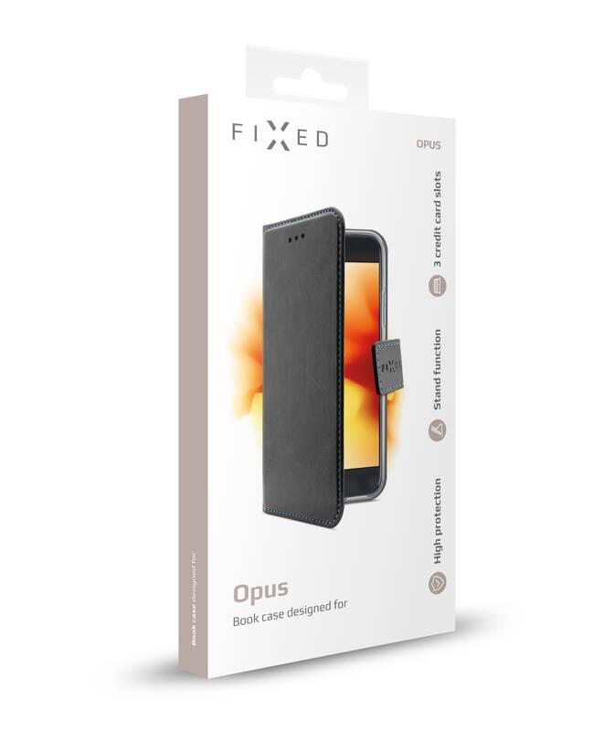 Pouzdro na mobil flipové FIXED Opus pro Honor 8A černá