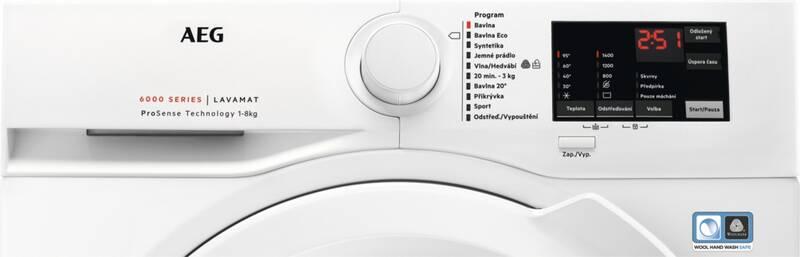 Pračka AEG ProSense™ L6FBI48WC bílá, Pračka, AEG, ProSense™, L6FBI48WC, bílá