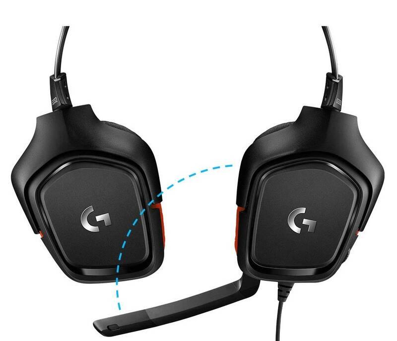 Headset Logitech Gaming G332 černý červený