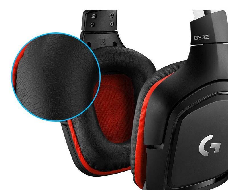 Headset Logitech Gaming G332 černý červený