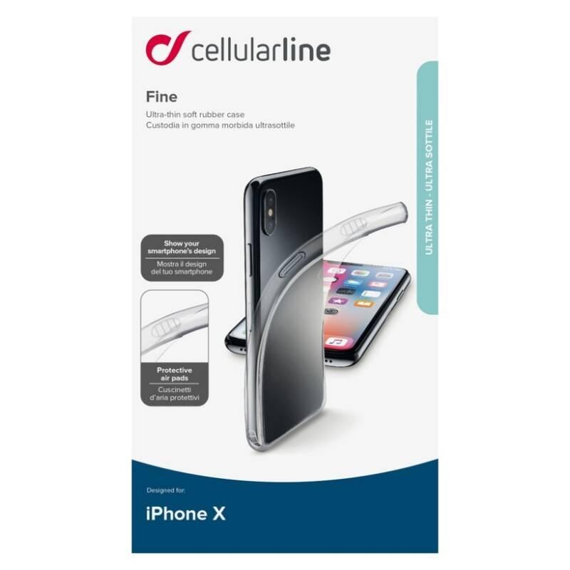 Kryt na mobil CellularLine pro Apple iPhone X Xs průhledný